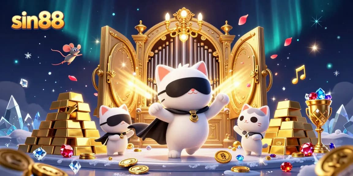 Experience exciting gaming with sin88 featuring a whimsical phantom cat and dazzling treasures!