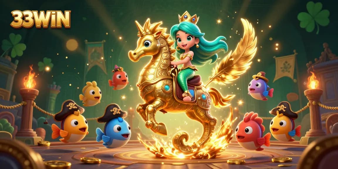 33WIN players conquer jackpots with thrilling 3D mermaid adventure in vibrant casino world.