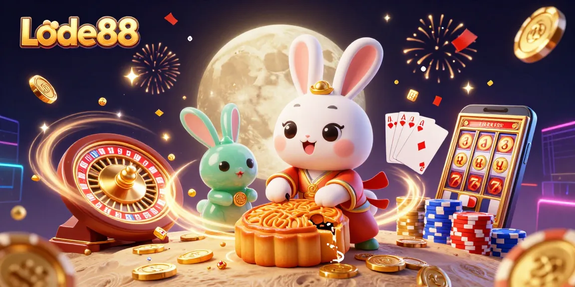 Enjoy winning experiences at Lode88 with our vibrant, animated casino scene featuring lucky elements.