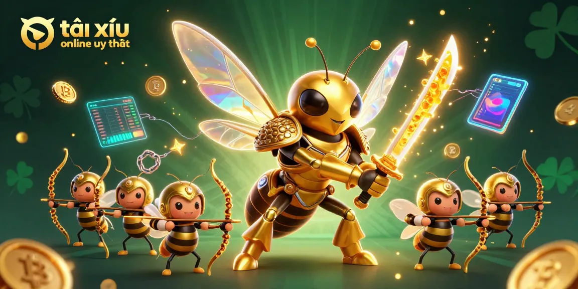 Experience thrilling gameplay at tài xỉu online uy tín with exciting 3D illustration of dynamic characters.