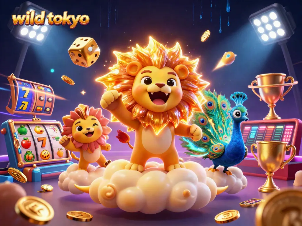 Engaging wild tokyo casino illustration featuring vibrant characters and dynamic slot elements.