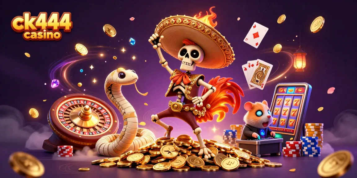 Experience thrilling wins at ck444 casino with a vibrant 3D celebration of gaming fun featuring iconic characters.