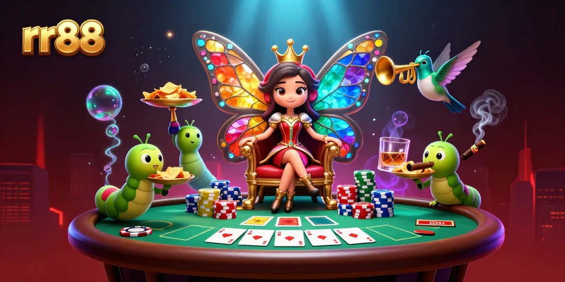 rr88 players enjoying an exciting poker game with vibrant 3D characters and rich casino elements