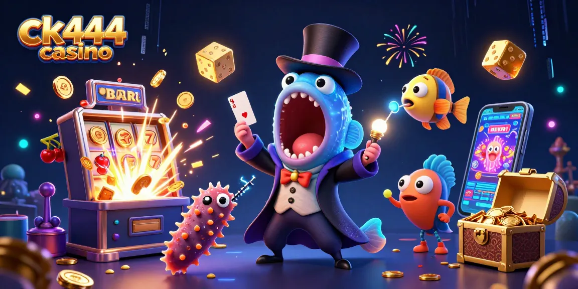 Experience thrilling games at ck444 casino with vibrant illustrations of jackpots and characters
