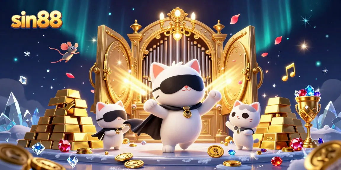 Experience exciting gaming with sin88 featuring a whimsical phantom cat and dazzling treasures!