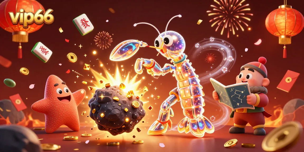 Engage in thrilling vip66 gaming with vibrant characters and rich casino elements in this dynamic illustration.