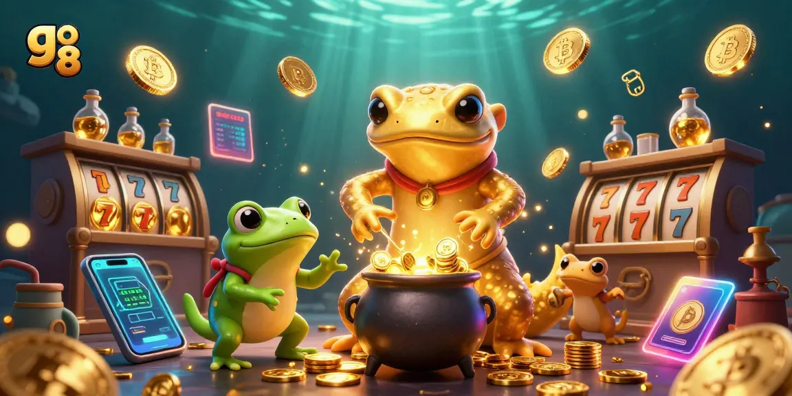 Spin the reels at go 88 with enchanting 3D characters of an alchemist and apprentice in a vibrant casino.
