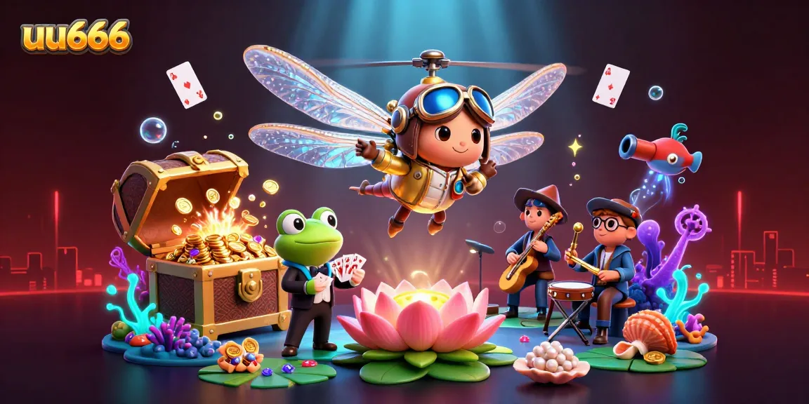 Experience the thrilling gameplay of uu666 with a vibrant, animated casino scene featuring lively characters.