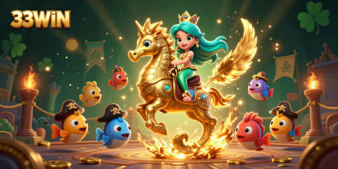 33WIN players conquer jackpots with thrilling 3D mermaid adventure in vibrant casino world.