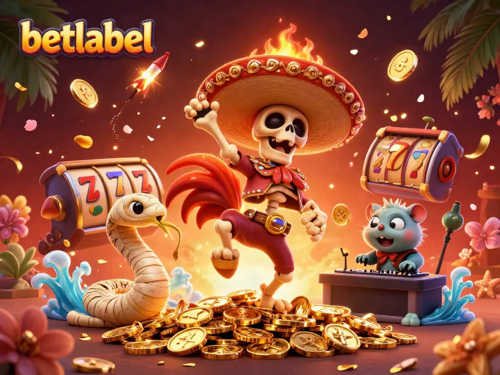 Experience betlabel's thrilling games depicted in vibrant, dynamic 3D cartoon art.
