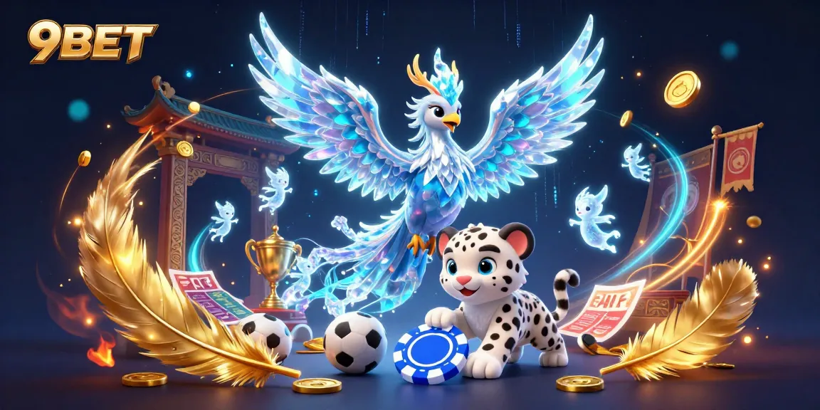 Experience thrilling sports action at 9BET with dynamic characters and vibrant casino elements.