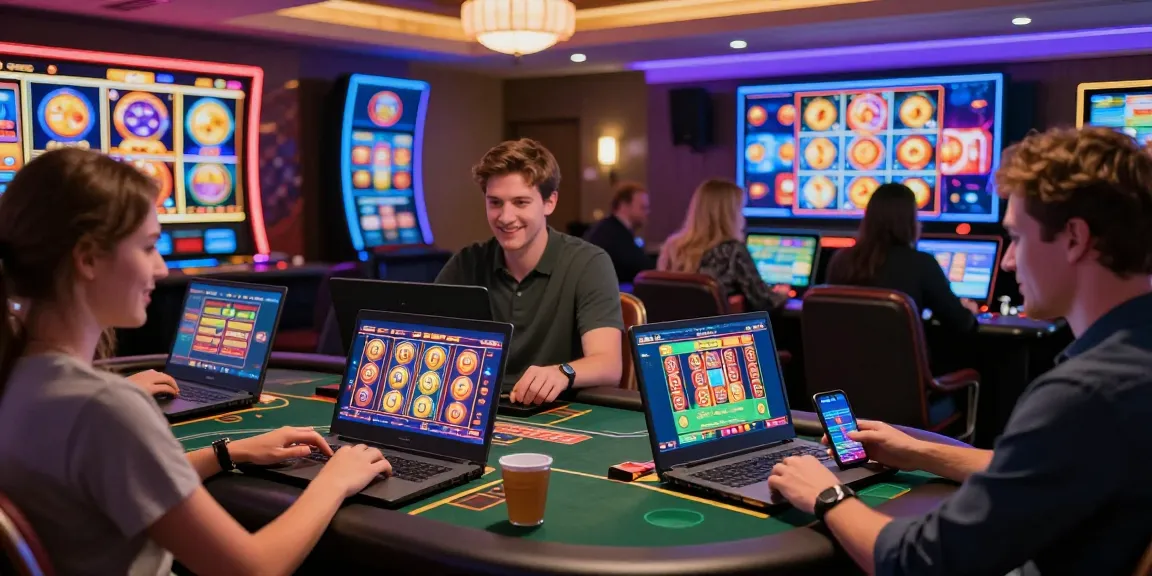 Utenti coinvolti che si godono un'esperienza di gioco vibrante nei casinò online siti non AAMS con vari giochi mostrati.